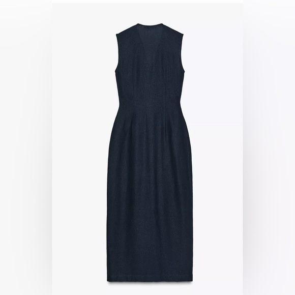 Zara linen belted midi dress - Picture 5 of 6